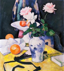 güller ve portakallar by Samuel John Peploe