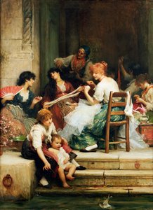 Venedik Yaşamı, 1884 by Samuel Luke Fildes