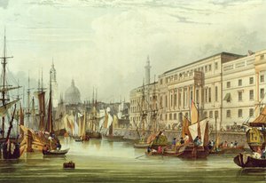 Custom House, E16, R. G. Reeve tarafından kazınmış, 1828 (aquatint)