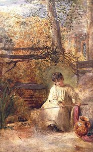 Bir Çocuk Balık Tutma by Samuel Palmer