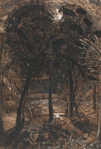 Dolambaçlı Bir Nehirle Ay Işığının Aydınlattığı Bir Sahne by Samuel Palmer