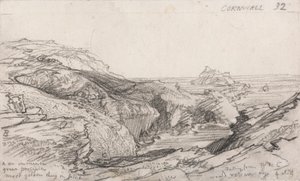 Cornish Eskiz Defterinden Bir Sayfa: Cornwall 32 by Samuel Palmer