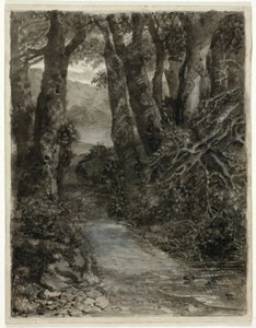 Bir Ormanlık Alan Çalışması by Samuel Palmer