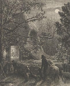 Noel veya Son Koyun Katlamak, 1850. by Samuel Palmer