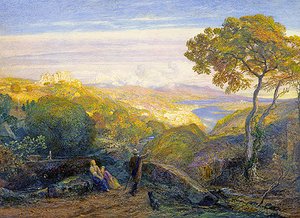 Manzara (tuval üzerine yağlı boya) by Samuel Palmer