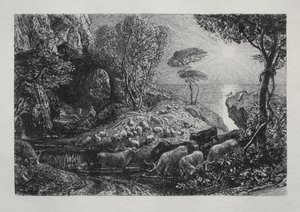 Moeris ve Galatea, 1883. by Samuel Palmer