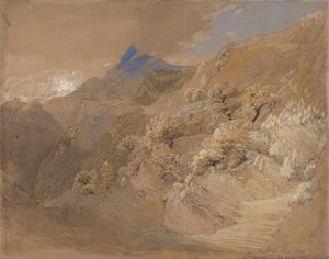 Capel Curig yakınlarındaki Tyn-y-Coed'den Siabod Dağı by Samuel Palmer
