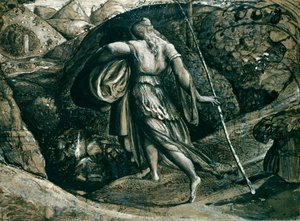 Ruth, Samuel Palmer tarafından yapılan toplamadan döndü by Samuel Palmer