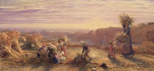 Toplama Tarlalarında Gün Batımı by Samuel Palmer