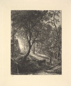The Herdsmans Cottage veya Sunset, 1880. by Samuel Palmer