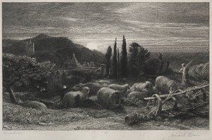 Yükselen Ay by Samuel Palmer
