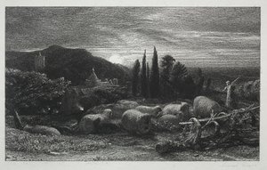 Yükselen Ay, 1857. by Samuel Palmer
