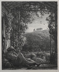 Uyuyan Çoban, 1857. by Samuel Palmer