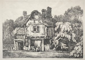 İngiltere'nin Kuzeyinde Bir Dizi Eski Bina ve Kır Evleri: Ashbourn Yakınında by Samuel Prout