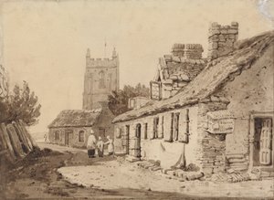 Kilise ve Kulübeler by Samuel Prout