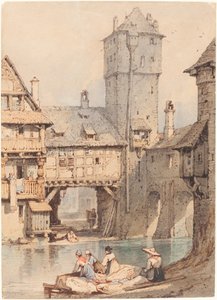 Wasserturm, Nürnberg öncesi çamaşırhaneler by Samuel Prout