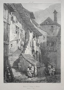 Baume Manastırı'nın kalıntıları. Mahkeme İçi by Samuel Prout