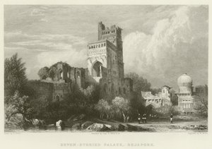 Seven-storied palace in Bejapore  by Samuel Prout