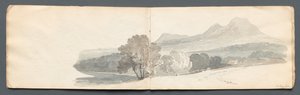 Eskiz defteri: Eildon Hills, 1814. by Samuel Prout
