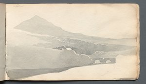 Sketchbook: Köprülü Dağlık Manzara, 1814. by Samuel Prout