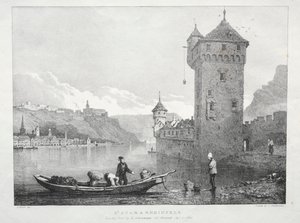 Aziz Goar ve Rheinfels by Samuel Prout