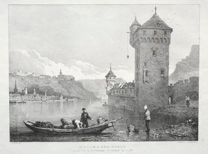 Aziz Goar ve Rheinfels, 1824. by Samuel Prout
