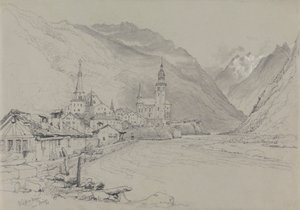 Brig yakınında Visp veya Viege by Samuel Prout