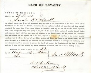 Louis County, Missouri'den Samuel R. Black'in sadakat yemini by Samuel R. Black