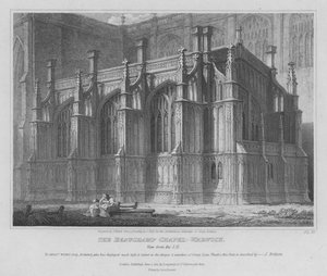 Beauchamp Şapeli, St Mary Kilisesi, Warwick (gravür)
