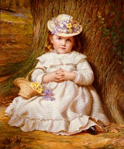 Primroses ve Bluebells by Samuel Sidley