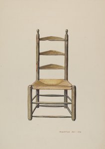 Pensilvanya Merdiven Sırtlı Sandalye by Samuel W. Ford
