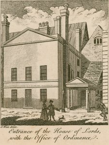 Lordlar Kamarası Girişi, Westminster Nizam Ofisi ile birlikte by Samuel Wale