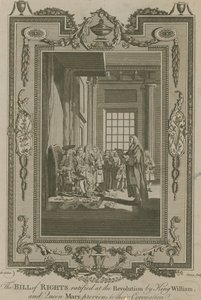 Haklar Bildirgesi Devrimde Kral William ve Kraliçe Mary tarafından onaylandı by Samuel Wale