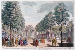 Vauxhall Bahçeleri, John Miller namı diğer Johann Sebastian Müller tarafından oyulmuş