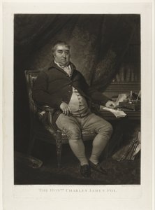 Portret van Charles James Fox Saygıdeğer Charles James Fox (nesnedeki başlık) by Samuel William Reynolds (I)