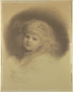 genç bir kızın portresi by Samuel Worcester Rowse