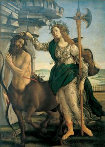 Pallas (Athena veya Minerva) ve Centaur, Sandro Botticelli (1445-1510), yaklaşık 1482 - Floransa, Uffizi Galerisi. by Sandro Botticelli