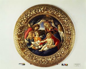 Magnificat Madonna ve beş melek (tondo) - 1481-1483 by Sandro Botticelli