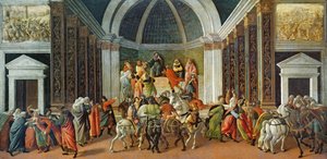 Virginia'nın Öyküsü, c.1500 (panelde mizaç) by Sandro Botticelli
