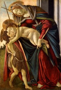 Bebek Aziz John ile Madonna ve Çocuk c.1490 (tempera)