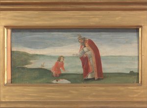 Saint Augustine ve sahildeki çocuk by Sandro Botticelli
