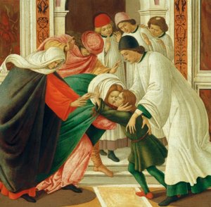 Canlı ve. Mucizeler d. NS. Zenobius (ölüleri diriltmek) by Sandro Botticelli