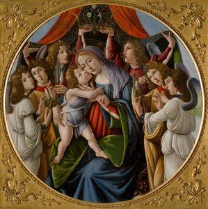 Madonna ve Altı Melekli Çocuk, c.1500. by Sandro Botticelli