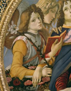 çocuk ve altı melek ile Meryem by Sandro Botticelli