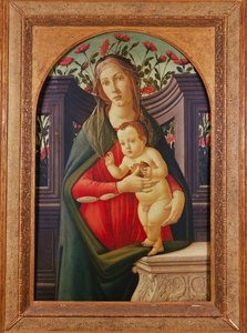 Güllerle Süslenmiş Bir Niş İçinde Madonna ve Çocuk by Sandro Botticelli