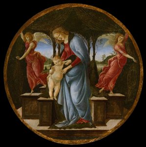 İki Melekli Bakire ve Çocuk, 148595. by Sandro Botticelli