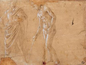 İki figür çalışması by Sandro Botticelli
