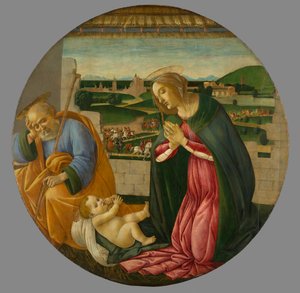 Çocuğun Hayranlığı, c.1500 (panelde mizaç) by Sandro and workshop Botticelli