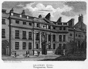 Drapers Hall, Throgmorton Caddesi, Londra Şehri, 1812.