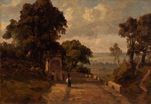 Ariccia yakınında, İtalya by Sanford Robinson Gifford